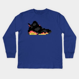 8-bit Jordan 6s - Alternate Kids Long Sleeve T-Shirt